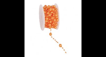 Balletjes cadeaulint Oranje 8 mm / 10 mtr.