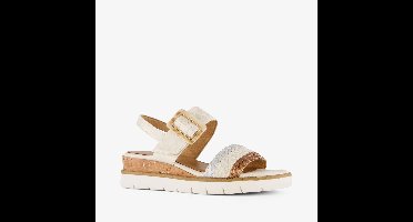Nova dames sandalen met sleehak beige - Maat 39