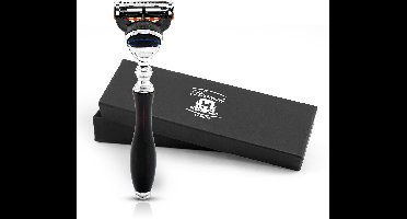 Haryali London Fusion 5 Scheermes voor Mannen - Getint 5-kantig Scheermes voor Dames & Scheermes voor Heren - Lichaam & Gezicht Scheermes - Herbruikbaar - Rood & Zwart