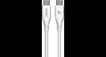 Aqiila Laadkabel, USB-C naar USB-C, 60W, 480Mbps, 2 meter, silicone, Cablebird CS12 Wit