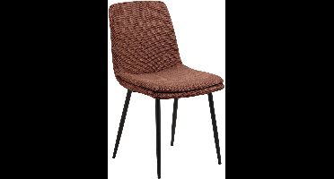 Giga Living Eetkamerstoel Becky - Terracotta Stof - Zithoogte 48cm - Set van 4