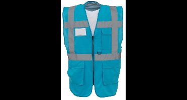 Veiligheidshesje met rits lichtblauw S