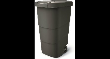 Prosperplast - Wheeler - Grote Afvalbak met wielen 110L - Zwart / Kunststof