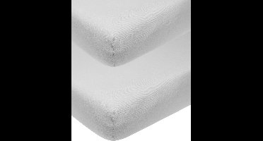 Meyco Baby Uni hoeslaken ledikant - 2-pack - light grey - 60x120cm