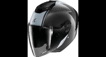 Shark Rs Jet Carbon Blank Open Helm Zwart S