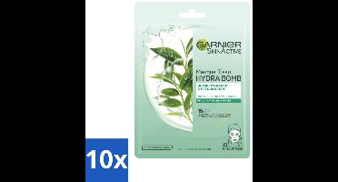 Garnier - SkinActive - Hydra Bomb Tissue Masker - Groene Thee - 1 Gezichtsmasker - Bulkverpakking - 10 stuks