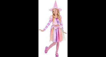 SMIFFY'S - Pastel regenboog heksenkostuum voor meisjes - 146/158 (10-12 jaar)
