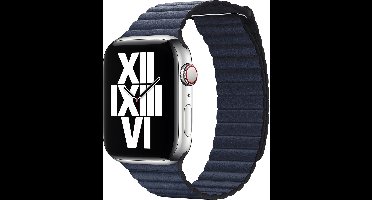 Apple Watch Leather Loop - 44mm - Diver Blue - Medium - voor Apple Watch SE/5/6