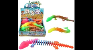 Kidsfun speelgoed visgraat set - kleurrijk kunststof speelgoed 19 cm.