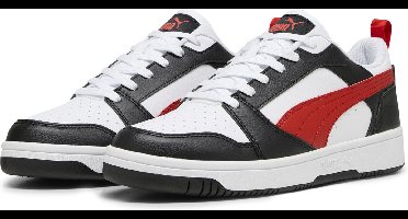 PUMA Rebound v6 Low Unisex Sneakers - PUMA White-For All Time Red-PUMA Black
