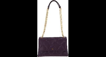 DKNY Leren Schoudertas Avondtas Willow Leather Shoulder Bag Aub / Gld (rood)paars