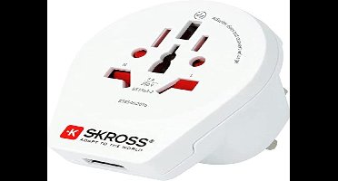 Skross USB-kabel USB 2.0 USB-A stekker 2.00 m Wit Rond SKCA0003A-C200CN