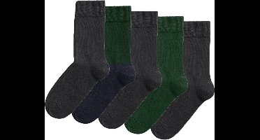 Björn Borg unisex essential 5P sokken zwart & groen