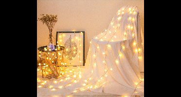 LuxeBass Lichtsnoer Slinger lampjes Lichtslinger | Warm wit - 6 Meter - 40 LEDs - Binnen en Buiten | Kerstverlichting - Feestverlichting - Decoratie - Tuinverlichting - Buitenverlichting - Binnenverlichting - LB638