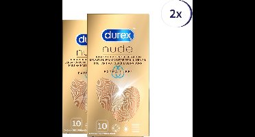 Durex Condooms Nude Extra Lube 10st - 2 Stuks - Voordeelverpakking