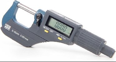 HBM Digitale Buiten Micrometer Spatwaterdicht 0 - 25mm