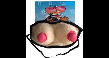 Partychimp Voordeelverpakking 6 pack Oogmasker Borsten Vrijgezellenfeest Mannen Foute Party Voor Bij Carnavalskleding Heren Carnavalskleding Dames Carnaval Accessoires Carnaval-Roze/beige-Polyester – 6 pack