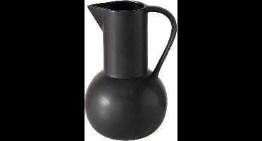 Zwarte decoratieve vaas ZUKY, mat keramiek, hoogte 25 cm