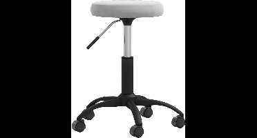 vidaXL - Massagekruk - fluweel - lichtgrijs