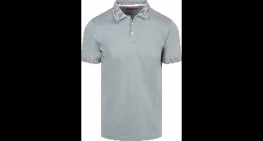 Suitable Boris Poloshirt Cement Groen - Maat L - Heren - Polo shirt Heren met Korte mouw