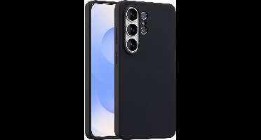 Accezz Hoesje - Geschikt voor Samsung Galaxy S26 Ultra - Liquid Silicone Backcover met Magnetische Ring - Zwart