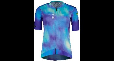 Ale Pr-e Argon Korte Mouw Wielertrui Blauw S Vrouw