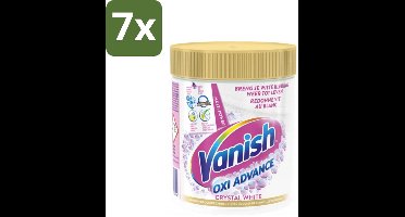 Vanish Oxi Advance - Kristalwit - Vlekkenverwijderaar Poeder - Zonder Bleek - Witte Was - 470 Gram - Bulkverpakking - 7 stuks