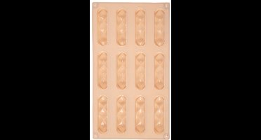 Koekjesvorm en Pralinevorm Silicone Beige 29,5x17x1,5 cm - Bakvorm - Chocoladevorm - Chocolade Vorm - Bakvorm - Fondant - Ijsklontjes - Praline - Snoep