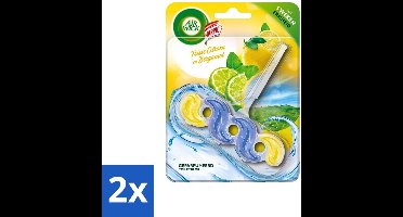 2 x Air Wick - Geparfumeerd Toiletblok - Citroen & Bergamot - 1 Stuk - Toiletblok - Luchtverfrissers - Wc Geur - Citroen Geur - Bergamot Geur