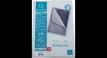Exacompta 10x Pak 50 L-mappen in papier 110g/m2 - A4 - Transparant wit - 50850E