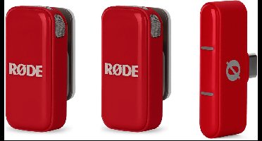 RØDE Wireless Micro USB‑C - Rood – Ultra‑Compact Draadloos Microfoonsysteem voor Smartphones