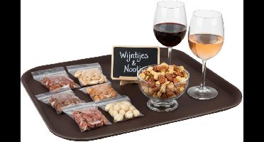 Gerimport Horeca Dienblad - antislip - bruin - kunststof - 35 x 45 cm