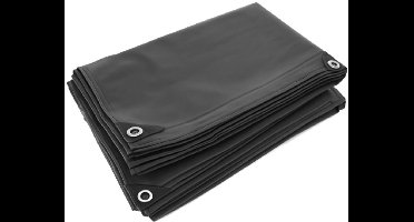 Grijs PVC afdekzeil bache bouwzeil 2x4m 400gr/m²