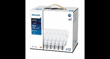 Voordeelpack 12x Philips CorePro LED A60 8W 2700K 806lm mat | E27 | Extra Warm Wit | 8 watt | 15.000 Branduren