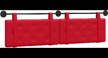 vidaXL - Hangend - hoofdbord - Rood - Kunstleer