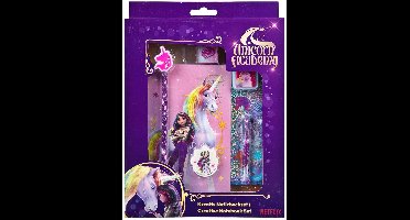 Undercover creatieve set Unicorn Academy notitieboek paars 8-delig cadeau.