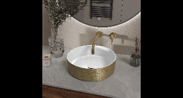 Wiesbaden Mondri Waskom Rond /Geborsteld Goud