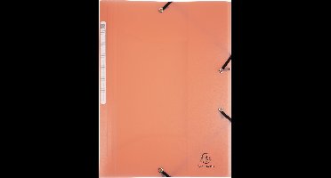 Exacompta 25x Elastomap met 3 kleppen in polypropyleen Chromaline Pastel - A4 - Koraal - 55177E