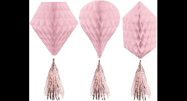 Amscan Lampionnen Lichtroze 30 Cm 3 Stuks