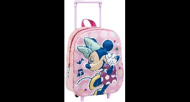3D-schoolrugzak met Wielen Minnie Mouse Roze