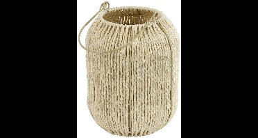 Countryfield windlicht wit kunststof LED decoratie 18x20x24cm.