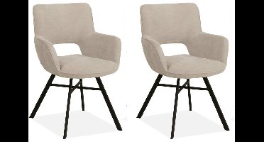MX Sofa - Eetkamerstoel Mercury - Toffee (set van 2 stoelen)