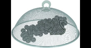 Alpina Vliegenkap/voedselkap - rond - groen - D30 x H15 cm - buiten eten - anti insecten - metaal