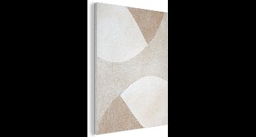 Akoestisch wandpaneel 70x100 cm - Vilt schilderij Bruin - Japandi - Abstract - Akoestische panelen - Geluidsdempende wanddecoratie - Geluidsisolatie woonkamer - Muurdecoratie geluidspanelen