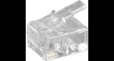 Microconnect KON501-10R kabel-connector RJ-11 6P4C Transparant