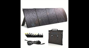 Opvouwbaar Zonnepaneel – Draagbare Zonnebatterij – Solar Charger – Camping Zonnepaneel – 200W – Monokristallijn – Compact