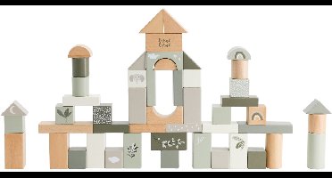 Label Label Olijfgroen 50 Stuks Houten Blokken