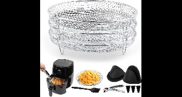 Zeynomax - Airfryer Racks voor het gemakkelijk bakken - Ruimtebesparende Accessoire