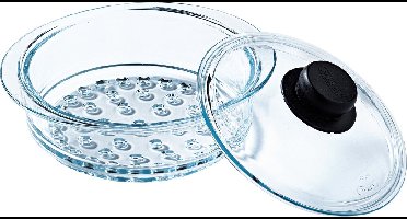 Stoommand Met Deksel - Ø20 cm - Pyrex