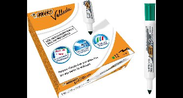 BIC® Velleda 1711 Whiteboardmarker, Ronde Punt, 1,9 mm, Groen (doos 12 stuks)